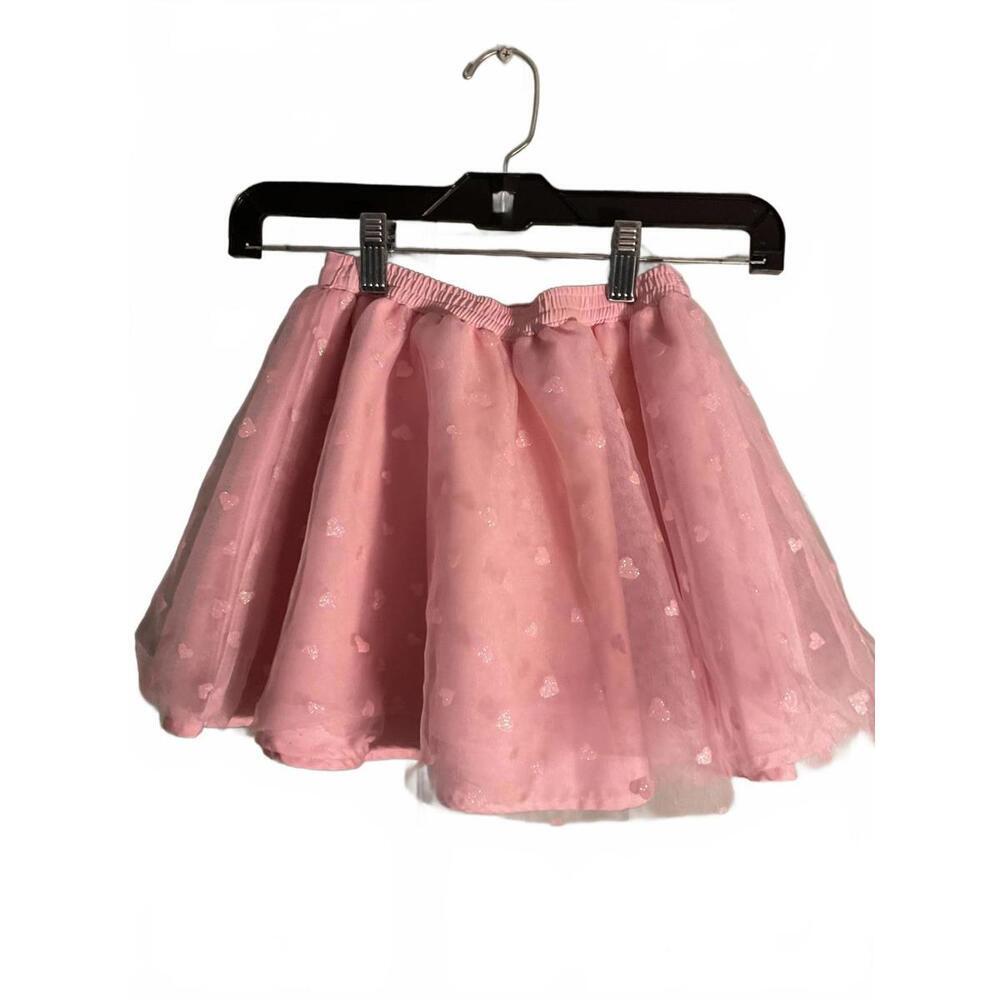 Janie and Jack Adorable Pink Heart Print Tulle Skirt Size 3T - Picture 4 of 6